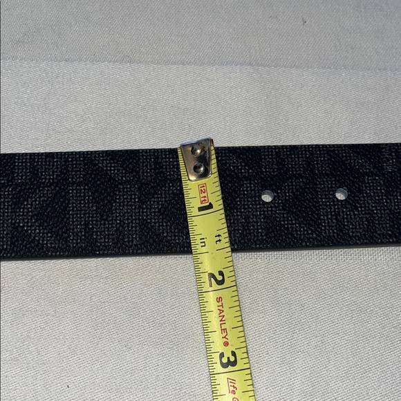 NWT Michael Kors MK Woman’s Black Belt with MK Silver Buckle Size L - Picture 8 of 8
